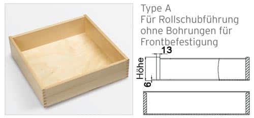Massivholzlade TYPE A