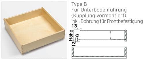 Massivholzlade TYPE B