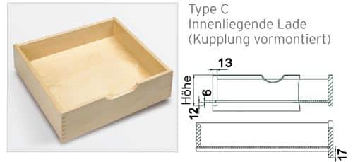 Massivholzlade TYPE C